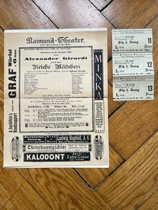 Reiche Mädchen Uraufführung 1909 Johann Strauss Alexander Girardi - Bild 1 von 5