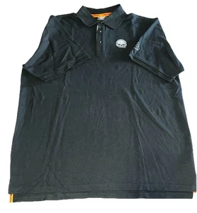 Harley Davidson Skull Flame Polo Collared Short Sleeve Shirt Black XL - Bild 1 von 5