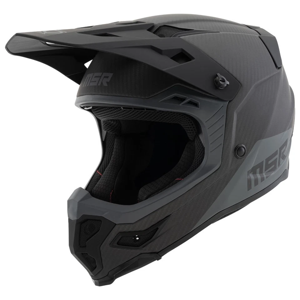 Capacete sextavado de carbono MSR™ com MIPS grande preto fosco/cinza - Imagem 1 de 1