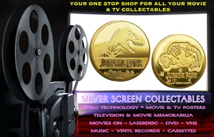 Jurassic Park Coin T Rex Dinosaur Gold Plated Metal Collectable Coin Free Post - Bild 1 von 7