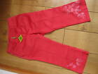 OILILY DITTA FUNKY PINK CORAL RED CROPPED CAPRI PRINT TROUSERS SIZE 34 UK 8 NEW