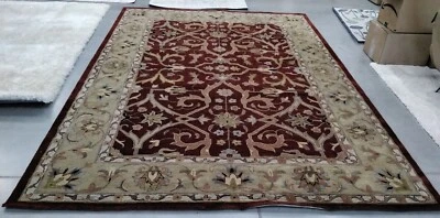 Красный/золотой пятнистый ковер 9 футов 6 дюймов x 13 футов 6 дюймов сзади, сниженная цена 1172710326 HG644B-10 - Изображение 1 из 4