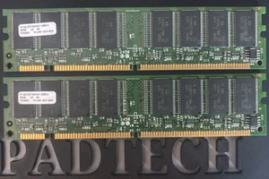 (2x) Micron 32MB PC100 SDRAM MT16LSDT464AG-10BC4 168-Pin DIMM RAM Modules - Afbeelding 1 van 3