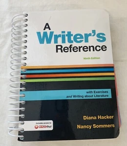 A Writer's Reference 9th Edition By Diana Hachee & Nancy Sommers - Picture 1 of 3