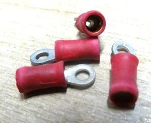 100x AMP 31880 red crimp ring terminal for M2.5 PIDG - Picture 1 of 4