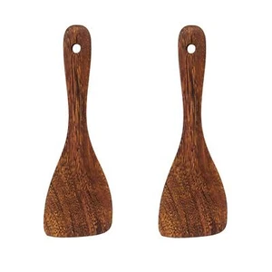 2PCS Wooden Rice Spoon Rice Paddle Rice Cooker Spatula Kitchen Cooking Spoons... - Picture 1 of 6