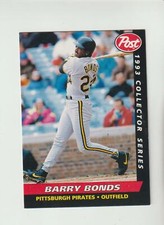 1993 Post Cereal #15 Barry Bonds card, San Francisco Giants