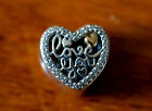 Pandora Authentic Pre-owned, Retired, Love You Sterling Silver Charm!