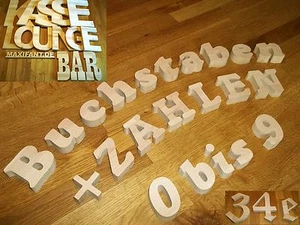 Holzbuchstabe aus Buche Hartholz gefräst, 200mm hoch - Bild 1 von 3