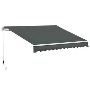 3,5 m x 2,5 m manuelle Markise Baldachin einziehbarer Sonnenschutz Schutz - Bild 1 von 11