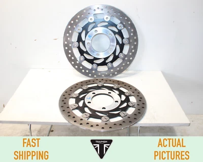 2009-2016 Triumph Thunderbird Storm FRONT BRAKE ROTORS DISC LEFT & RIGHT W/BOLTS - Image 1 of 4