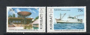 KIRIBATI MNH 1989 SG314-315 TRANSPORT & TELECOMMS DECADE - Picture 1 of 1