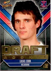 2011 Select AFL Champions Draft Rookie Card DR12: Lucas Cook (Melbourne)