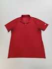 Nike Polo Shirt Adult Large Red Golf Dri-Fit Victory Soft Golf Outdoors Mens