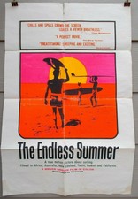 THE ENDLESS SUMMER RARE ORIGINAL 1966 BRUCE BROWN SURFING DAY-GLO ONE-SHEET