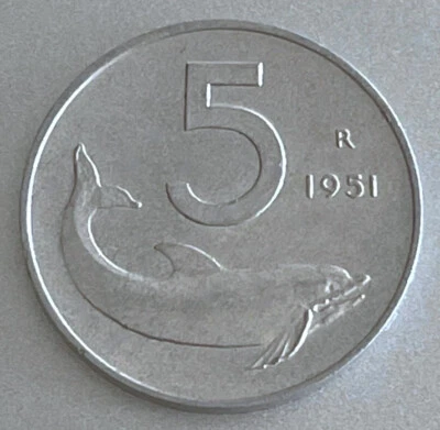 S-DS11 - Italy Group of 100 x 5 Lire 1951-2001 Uncirculated Aluminum Coins (100) - Image 1 of 3