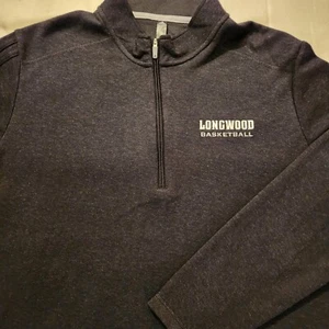 Adidas 3 Striped Sweater Men XL Longwood Basketball Performance 1/4 Zip NCAA - Picture 1 of 9