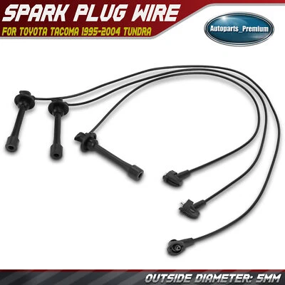 Juego de 3 cables de bujía para Toyota Tacoma 1995-2004 Tundra 2000-2004 4Runner Foto 1 de 4