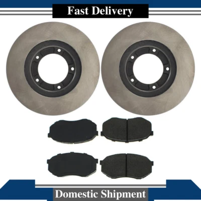 Rotores de freno delanteros y pastillas de freno metálicas Centric 3 piezas para Toyota Tacoma 1998 Foto 1 de 3