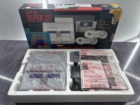 Super NES Super Set Super Nintendo In Box Matching Serial Number Tested Working