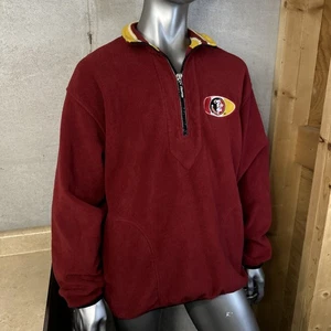 Vtg Starter Florida State Seminoles 1/4 Zip Fleece Men’s XL Red Embroidered Logo - Picture 1 of 5
