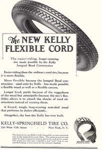 1925 Kelly-Springfield Tire: Flexible Cord Vintage Print Ad - Picture 1 of 1