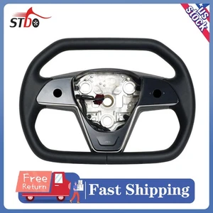 Upgrade Cybertruck Yoke Steering Wheel For Tesla Model 3 Model Y 16-17 w/Heated - Picture 1 of 11