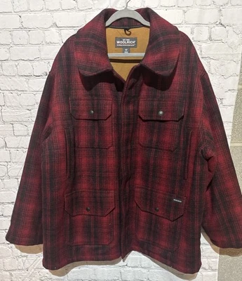 Woolrich Wool Mackinaw Chore Jacket Men’s 2XL Buffalo Plaid Cruiser Lined - Image 1 of 4