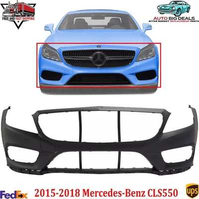 前保险杠保护套 底漆 适用于 2015 - 2018 梅赛德斯 - 奔驰 CLS550 MB1000492 — 第 1/4 张图片