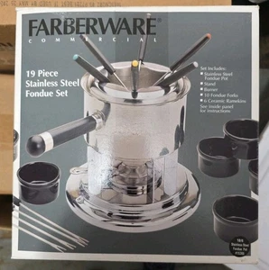 Farberware Commercial 19 Piece Stainless Steel Fondue Set *Brand New In Box* - Picture 1 of 4