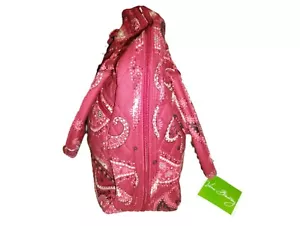 Borsa Vera Bradley Bowler Mesa Rossa 9"x13"x22" Pronta Spiaggia Spedizione Stesso Giorno - Foto 1 di 5