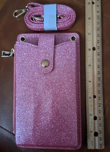NEW Mobile Smartphone & ID Cards Case Holder Pink Tote / Case 7" - Picture 1 of 2