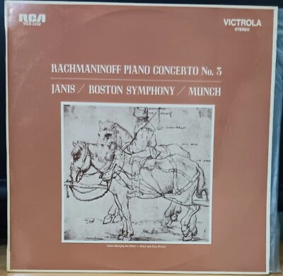 Byron Janis, C Munch - Rachmaninov Piano Concerto 3 - rare press LP Record VG+ - Image 1 of 3