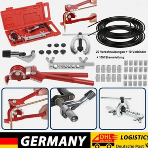 Bördelgerät +10m Bremsleitung Bremsrohr Stahl 4,75mm +Verschraubungen +Verbinder - Bild 1 von 18