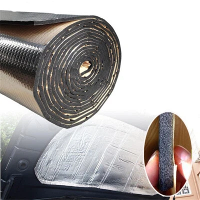Thermal Insulation Sound Deadener Mat Heat Shield For Car Engine Hood Firewall - Image 1 of 4