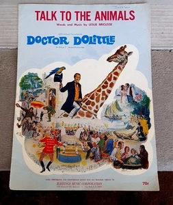Vintage Doctor Dolittle Talk to the Animals Original Lied Musikbuch 1967 - Bild 1 von 7