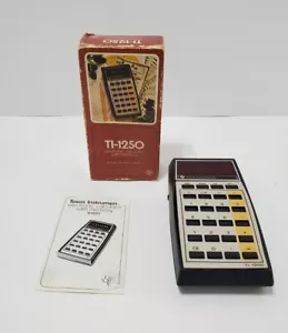 Vtg Texas Instruments TI-1250 Electronic Calculator w/ Box & Manual. Working - Picture 1 of 15