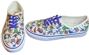 Marvel Avenger Vans Hombre 6,5 Mujer 8 Top Bajo Tenis de Patín Borde Púrpura ¡En Excelente Condición! - Imagen 1 de 6