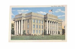 Celina OHIO • Mercer County Court House • TEICH White Border Postcard - Picture 1 of 2