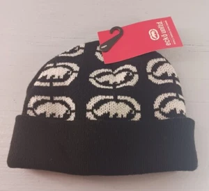 Ecko Unltd Adult Beanie Knit Black Gray Winter Print Ecko - Picture 1 of 4