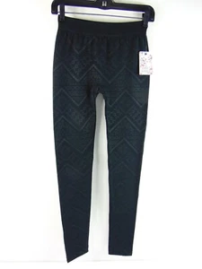 Pink Republic Black Fleece Leggings Size S Nwt - Picture 1 of 8