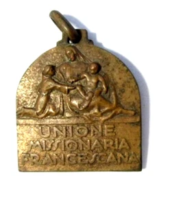 Médaille Religieuse Union Missionnaire Franciscain Stat Crux Dum Volvitur Orbis - Picture 1 of 2