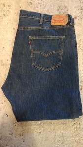 Men's Levi's Strauss & Co 501 Button Fly Blue Jeans Size W48 x L32