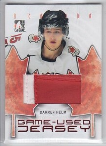 2007-08 ITG O CANADA DARREN HELM JERSEY /100 GAME USED GUJ-51 In The Game Wings