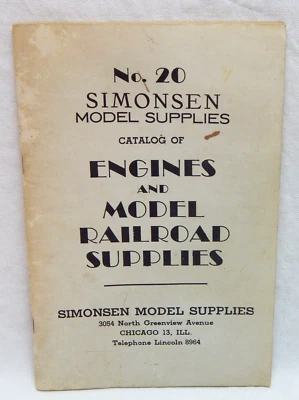 Simonsen Model Supplies Catalog No. 20 Chicago Illinois - Image 1 of 4