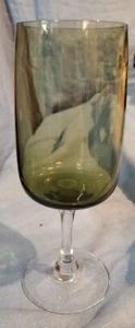 Vaso Fostoria Verde Glamour Tulipán Vino Tallo Excelente Estado Usado - Imagen 1 de 5