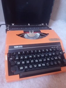 Quen Data tragbare Schreibmaschine QUEN-DATA620 DE LUX, Vintage, orange, - Bild 1 von 10