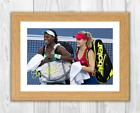 Sloane Stephens And Eugenie Bouchard A4 Signed Photograph Poster Choice Of Frame