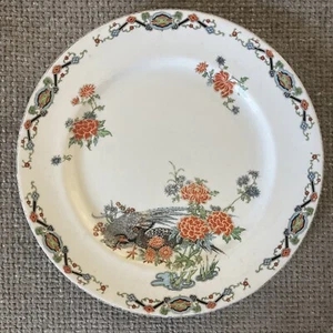 John Maddock and Sons Royal Virterous - 1896-1906 - Fasan Floral 9-3/4" Teller - Bild 1 von 15