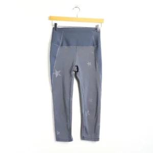 Gap Fit Sculpt compression leggings grey stars gym sport yoga workout pilates S - Picture 1 of 5